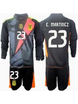 Billige Argentina Emiliano Martinez #23 Keeper Hjemmedraktsett Barn Copa America 2024 Langermet (+ Korte bukser)